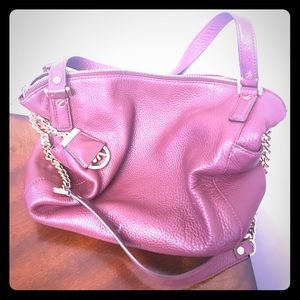 Authentic Michael Kors maroon soft leather bag